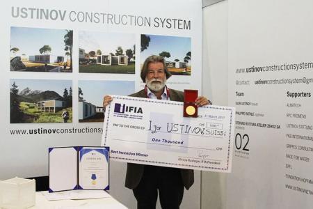 Igor USTINOV, invention: Ustinov Construction System made of recycled P.E.T, Nationality: Swiss