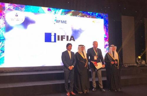 IFIA Best Invention Medal Winner in IIFME Award Ceremony, Mr. Sonnay Gilbert from Switzerland for "Water Purifier"
