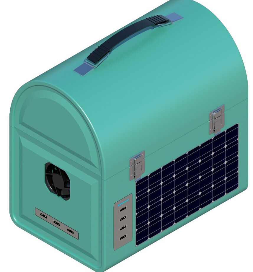 Solar Lunchbox with Internal Temperature Conditioned